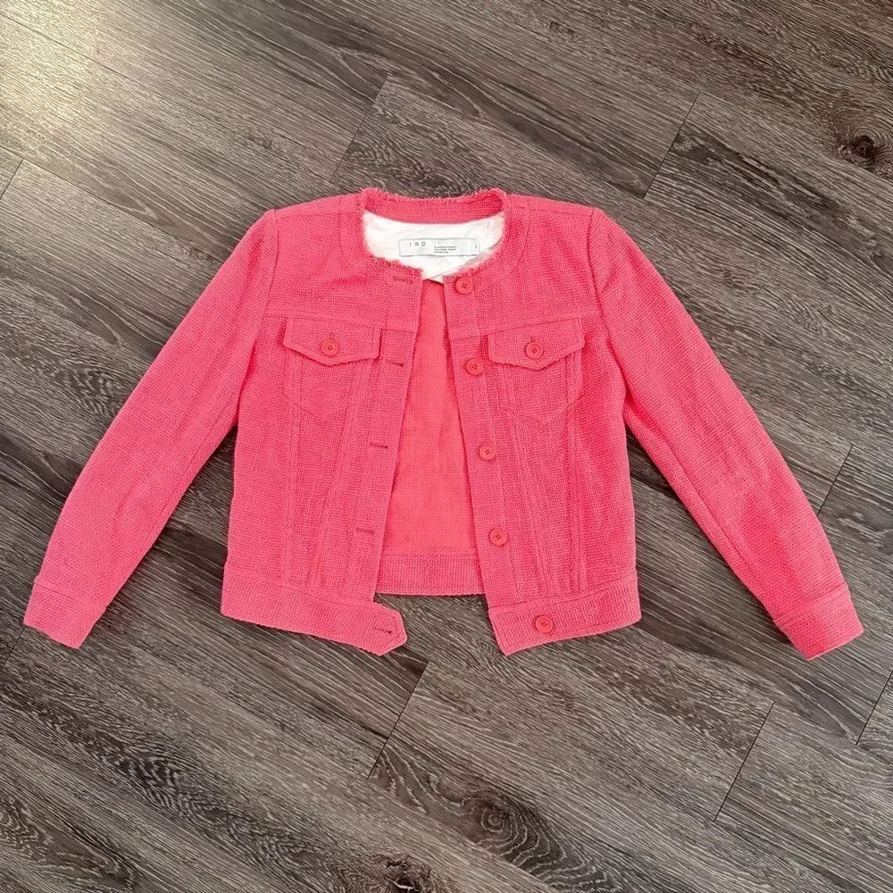IRO Pink Felicity Tweed Jacket